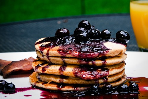 Buttermilk Pancakes + Blueberry Maple Syrup Buttermilk Pancakes + Blueberry Maple Syrup