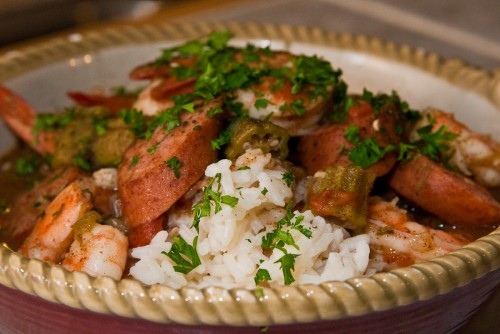 20090814 - Shrimp + Smoked Sausage Gumbo 20090814 - Shrimp + Smoked Sausage Gumbo